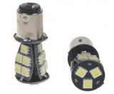 LED žárovka 12V s paticí BAY 15d (dvouvlákno) bílá, 18LED/3SMD