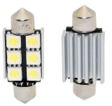 LED žárovka 12V s paticí sufit(36mm), 6LED/3SMD s chladičem