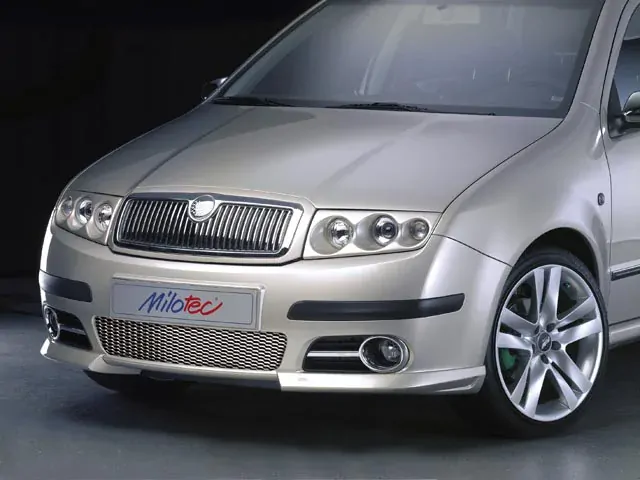 Lišty přední masky - nerez, Škoda Fabia I. Facelift