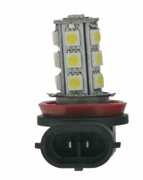 LED žárovka 12V s paticí H8, 16LED/3SMD - 1 LED žárovka 12V s paticí H8, 16LED/3SMD - 1