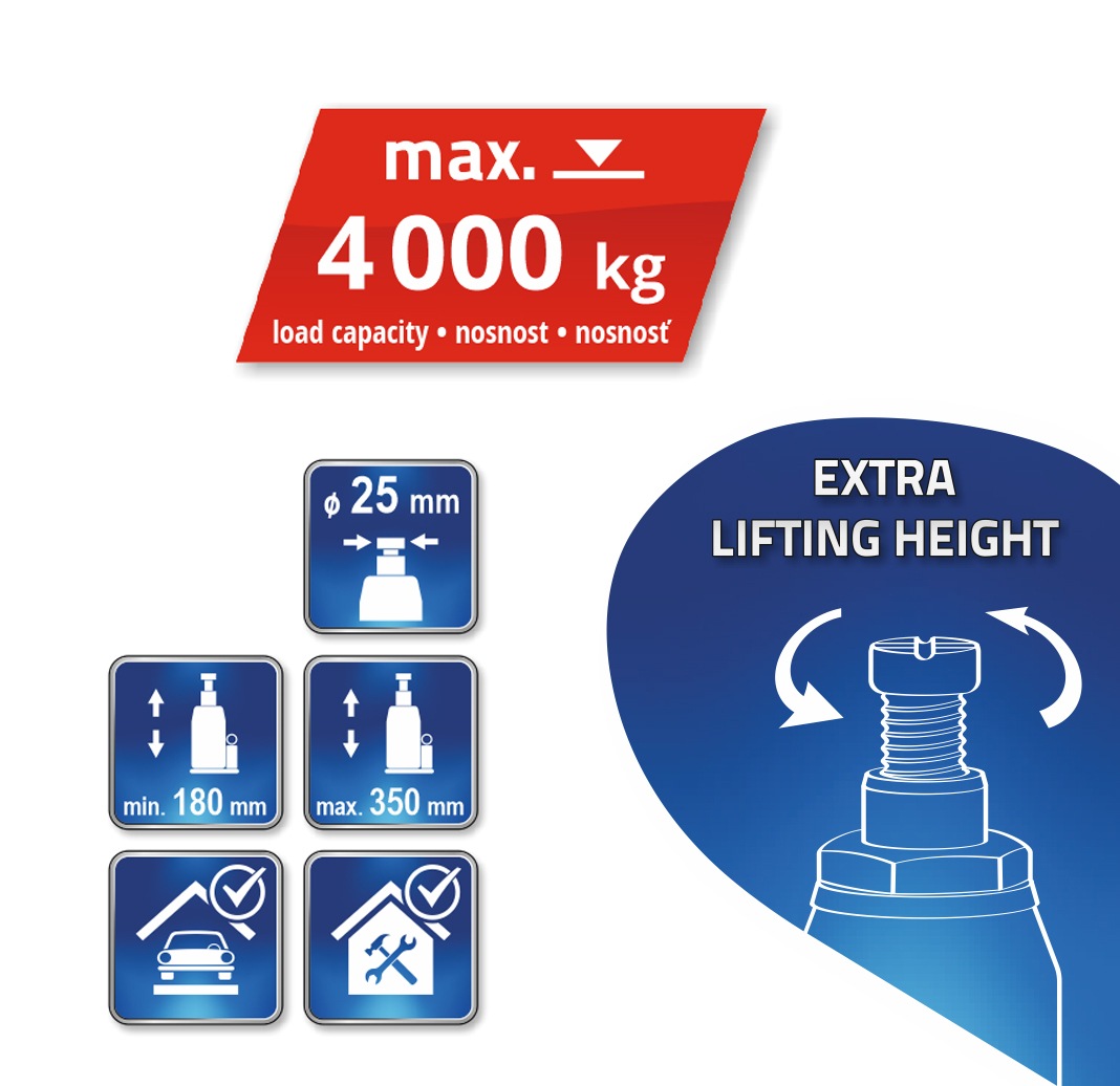 Hever hydraulický 4 t TÜV EN 1494:2000+A1