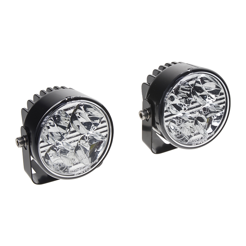 Denní svícení AMIO DRL 510HP kulaté, 4 LED s redukčními kroužky, průměr 70 mm