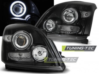 Světla přední TOYOTA LAND CRUISER 120 03-09 ANGEL EYES BLACK CCFL