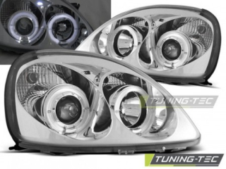 Světla přední TOYOTA YARIS 04.99-09.03 ANGEL EYES CHROME