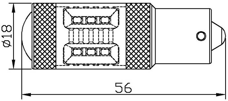 BAU15S bílá, 12SMD Samsung + 3W Osram 10-30V