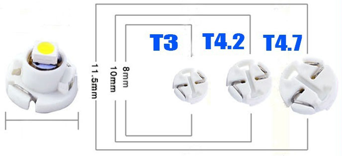 Mini LED T4,2 bílá, 1LED/1210SMD