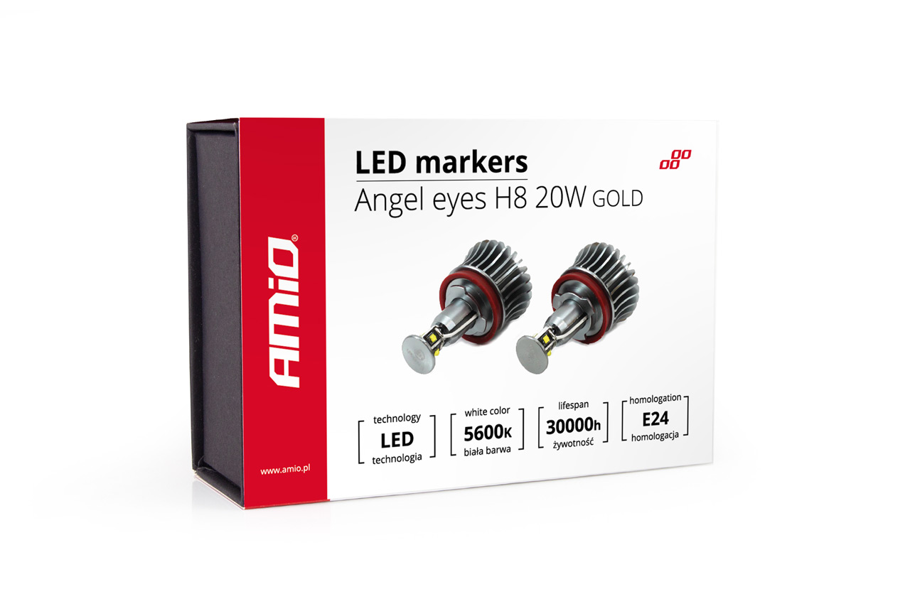 LED markery H8 BMW 7 F01 (2008 - 2015) - 4 LED CREE 20 Watt (2 ks)