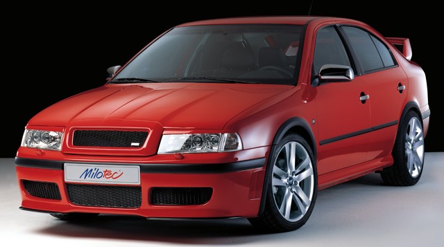 Maska Milotec s černou mřížkou, Škoda Octavia Facelift