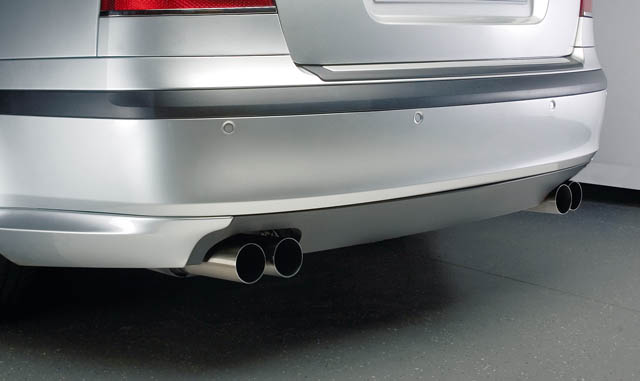 Dvojitý výfuk - 2x2 kruhové konce, Škoda Octavia II RS