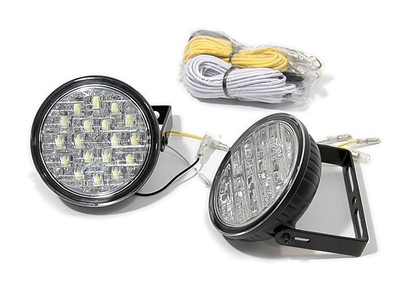 Světla denního svícení kulatá RL hom. 18LED on/off