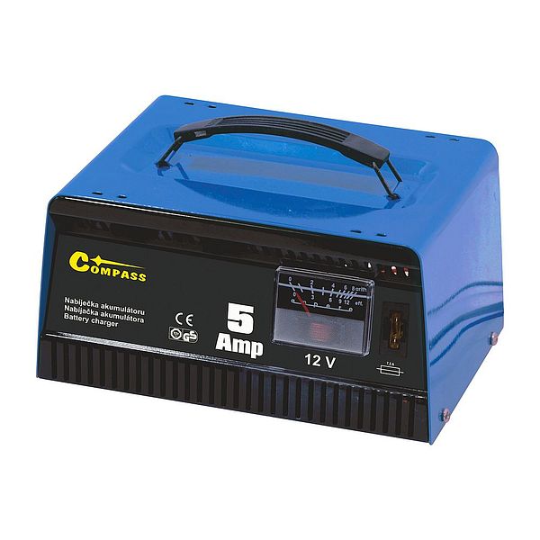 Nabíječka 5Amp 12V TÜV/GS metallic