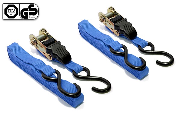 Popruh s ráčnou a háky 2ks 125daN 24mm x 4,50m TÜV