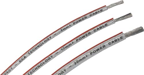 Napájecí kabel Impact 6 mm2 transparentní, role 7m