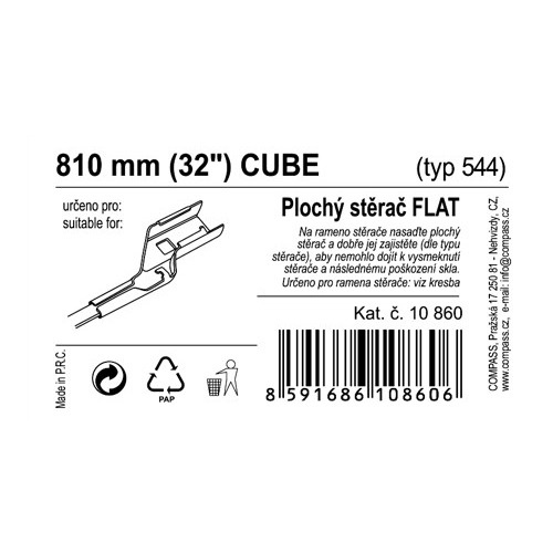 Stěrač FLAT BULK (CUBE) 32"/810mm