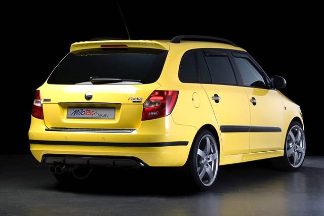 Difuzor zadního nárazníku - ABS černý, Škoda Fabia II. Combi