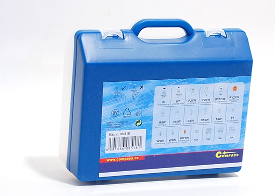 Žárovky 12V servisní box Mega H7+H7+pojistky