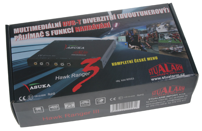 DVB-T digitální tuner s USB + 2 vnitřní prutové antény