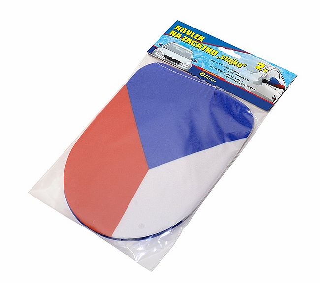Návlek na zrcátko vlajka ČR 2ks