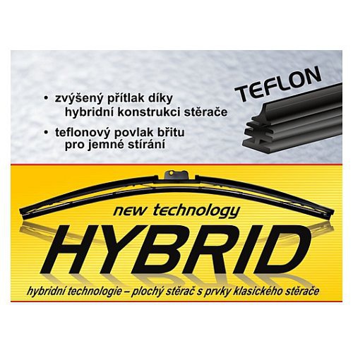 Stěrač HYBRID 330mm + 11 adaptérů TEFLON