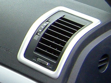 Dekory interiéru, sada 2 (rámečky ventilace 3 ks) ABS-stříbrný matný
