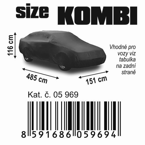 Plachta na auto - velikost Kombi (485 x 180 x 116 cm) - Compass Nylon