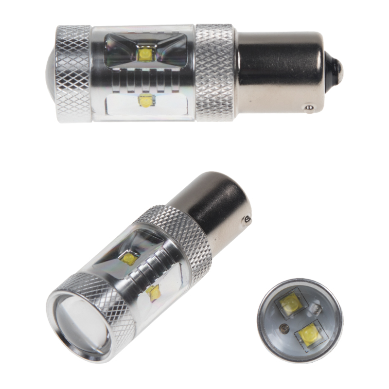 CREE LED ŽÁROVKA BA15S 12-24V, 30W (6x5W) bílá