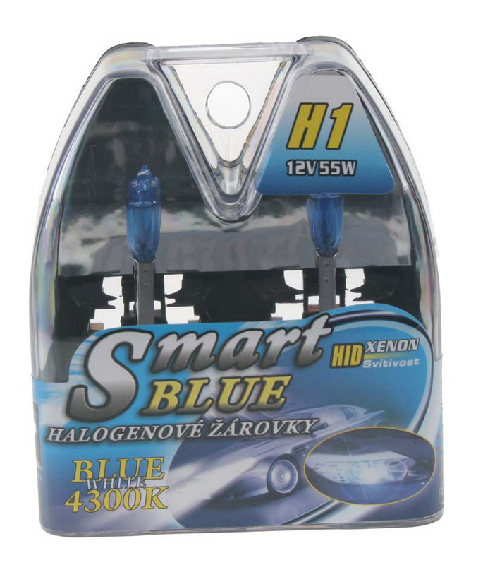 Halogen. žárovka 12V s paticí H1, Blue white 4300K