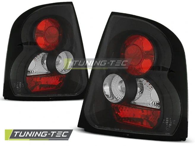ZADNÍ SVĚTLOMETY, LAMPY ŠKODA OCTAVIA 1 SEDAN, 1996-2000, ČIRÉ, ČERNÉ BLACK