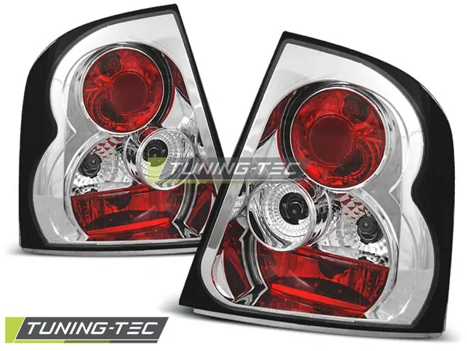 ZADNÍ SVĚTLA, LAMPY ŠKODA OCTAVIA 1 SEDAN, 1996-2000, ČIRÉ, CHROM