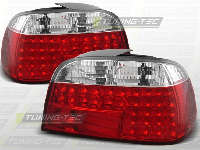 Zadní světla, lampy LED BMW E38, 1994-2001, čiré, červené