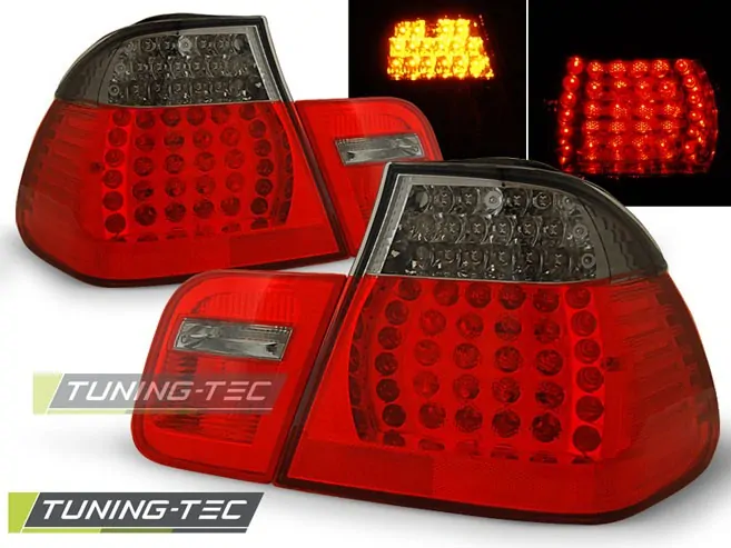 Zadní světla LED, BMW E46, 2001-2005 sedan, červené, kouřové