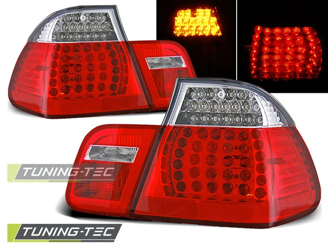 Zadní LED světla, BMW E46, 2001-2005 sedan, červené, bílé