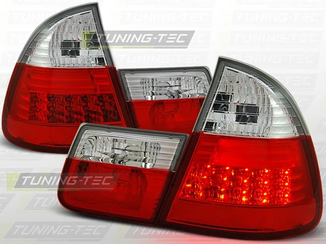 Zadní světla, lampy LED BMW E46, 1999-2005, combi, čiré, červené