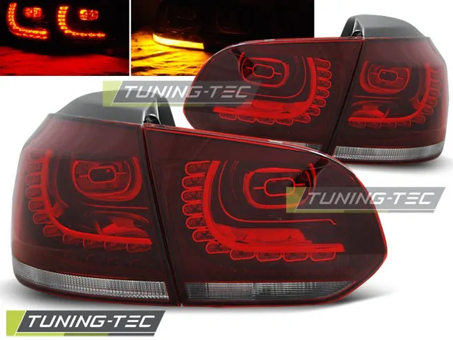 Zadní světla VW Golf VI 08- - bílé/červené LED
