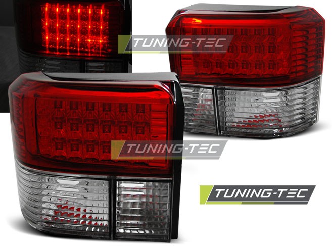ZADNÍ SVĚTLA, LAMPY LED VOLKSWAGEN T4, 1990-2003, ČERVENÉ, BÍLÉ