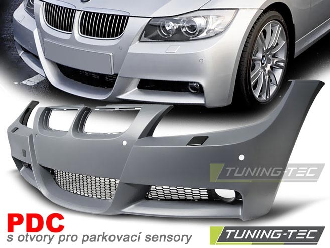 PŘEDNÍ NÁRAZNÍK BMW E90, E91, 2005-2008, M-PACET S PARK. SENZORY
