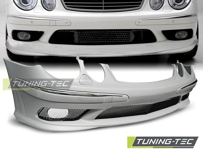 Přední nárazník Mercedes W211, classe E, 2002-2006, AMG style bez park. senzorů. ZPME05