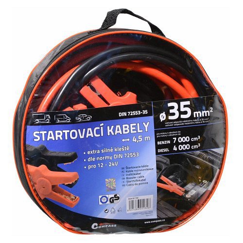 Startovací kabely 35 délka 4,5m TÜV/GS DIN72553