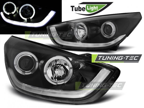 Přední světla Hyundai Tucson IX35 10-13 černá TUBE LIGHT