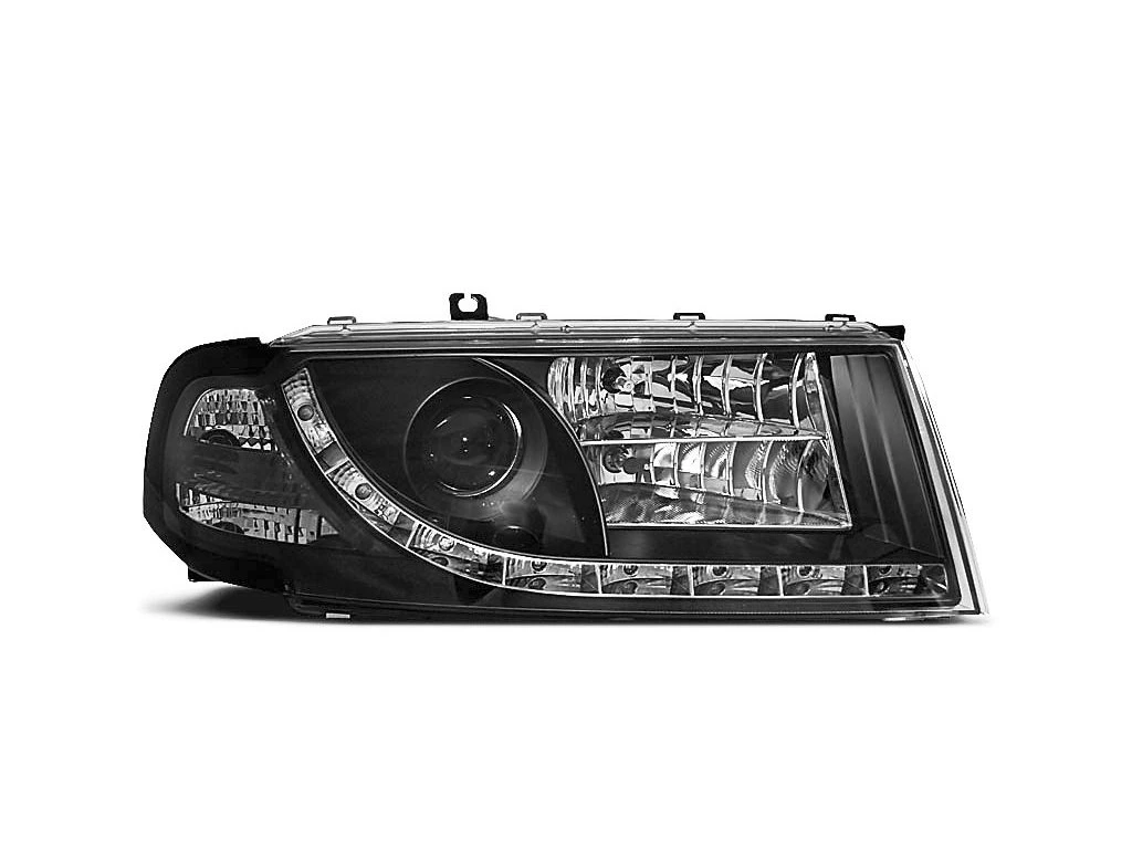 Přední světla Škoda Octavia 1, 2001-2008, LED Daylight, černé black