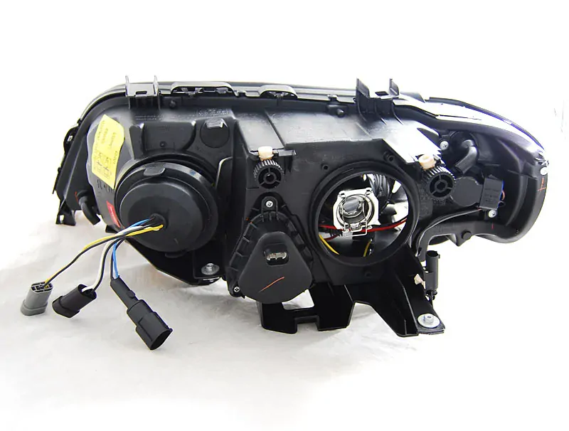 PŘEDNÍ SVĚTLOMETY LAMPY BMW X5, E53, 1999-2003, ANGEL EYES, ČERNÉ BLACK 