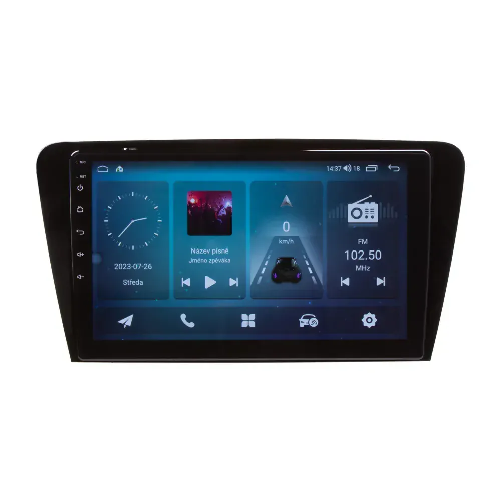 Autorádio pro Škoda Octavia III 2013-2018 s 10,1" LCD, Android, WI-FI, GPS, CarPlay, 4G, Bluetooth
