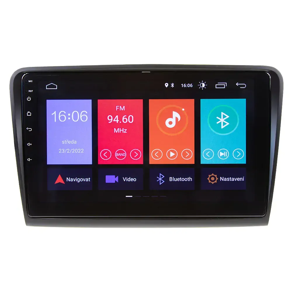 Autorádio pro Škoda Superb 2008-2015 s 10,1" LCD, Android, WI-FI, GPS, Mirror link, Bluetooth