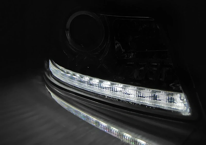 Přední světlomety, světla, lampy Škoda Octavia 2 II, 2009-2012, facelift, LED light, černé black
