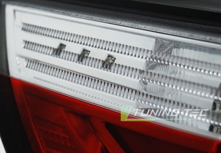 ZADNÍ SVĚTLA, LAMPY BMW E60, 2007-2009, LED BAR, ČERVENÉ, BÍLÉ