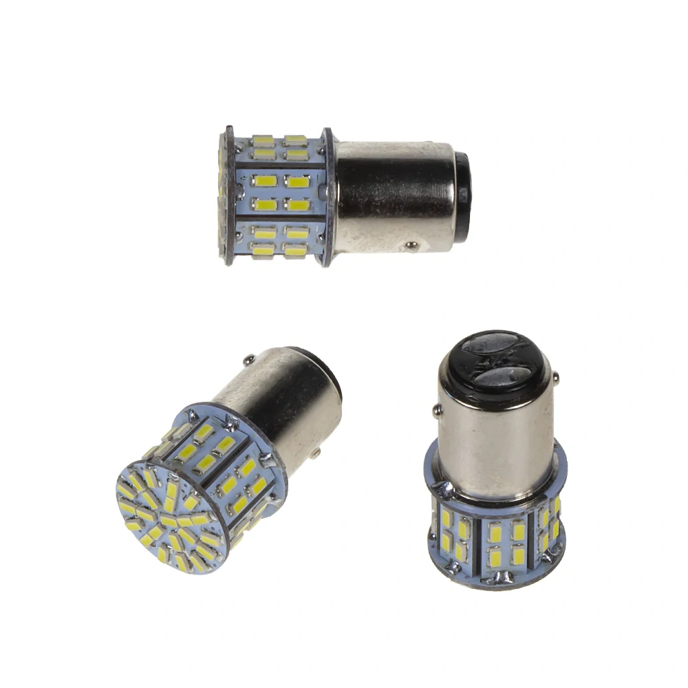 LED žárovka BAY15d bílá, dvouvlákno, 12V, 50LED/3014SMD