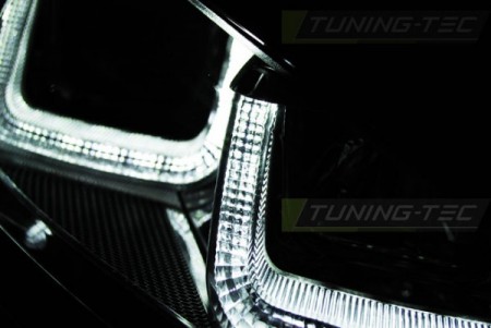 PŘEDNÍ SVĚTLOMETY, SVĚTLA, LAMPY VW GOLF 7 VII, 2012-, LED BAR, ČERNÉ BLACK