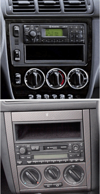 2DIN redukce pro VW Golf IV, Lupo, Passat