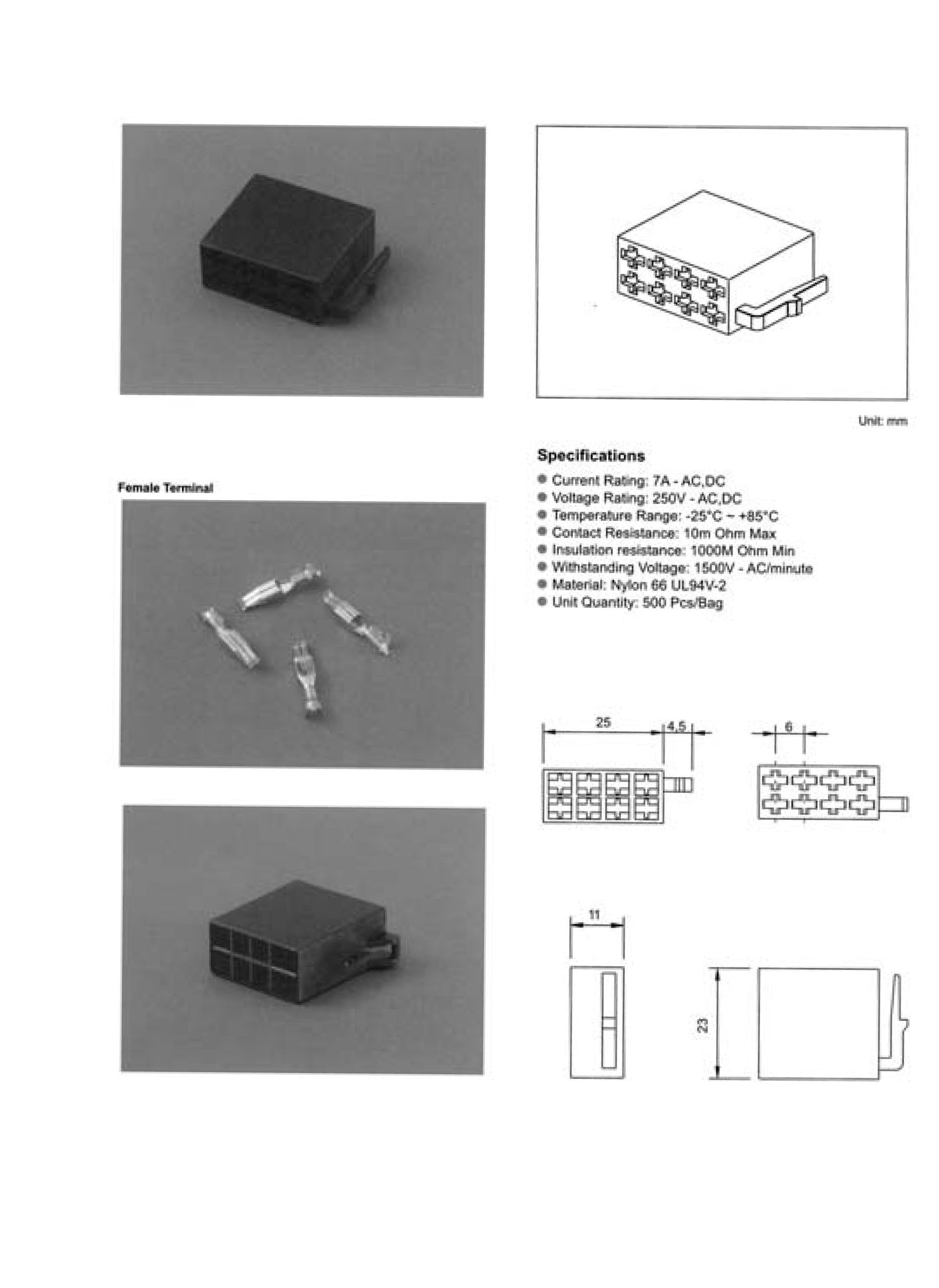 Konektor UNI ISO napájecí bez kabelů