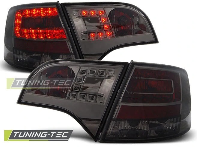 Zadní světlomety, světla, lampy LED Audi A4, 2005-2008, combi, kouřové
